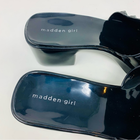 Madden Girl Paccer Studded Platform Sandal Black Size 10 - Picture 5 of 9